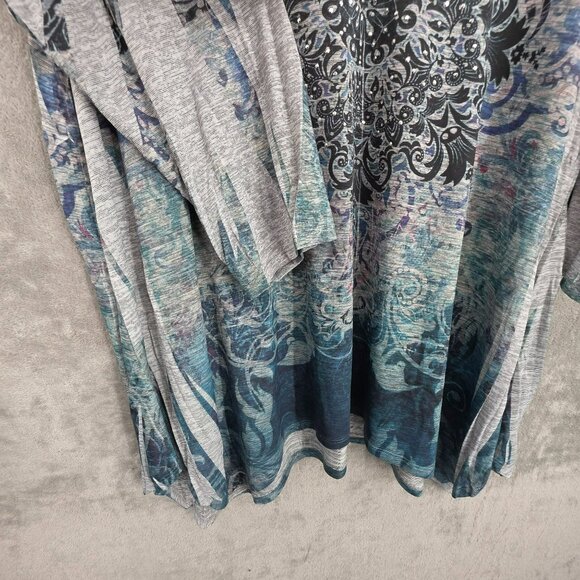 Exclusive One Sublimation Y2K Top 2X Grey Black Green Purple Bling Retro Witchy - Picture 6 of 12